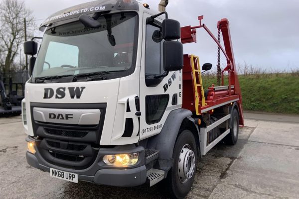 Skip Hire lorry in Cornwall