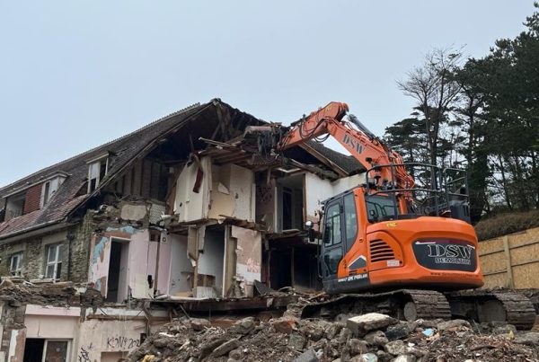 demolition of the former Lee Bay Hotel, Lee, Ilfracombe, Devon